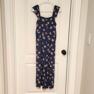 Wide leg girls romper